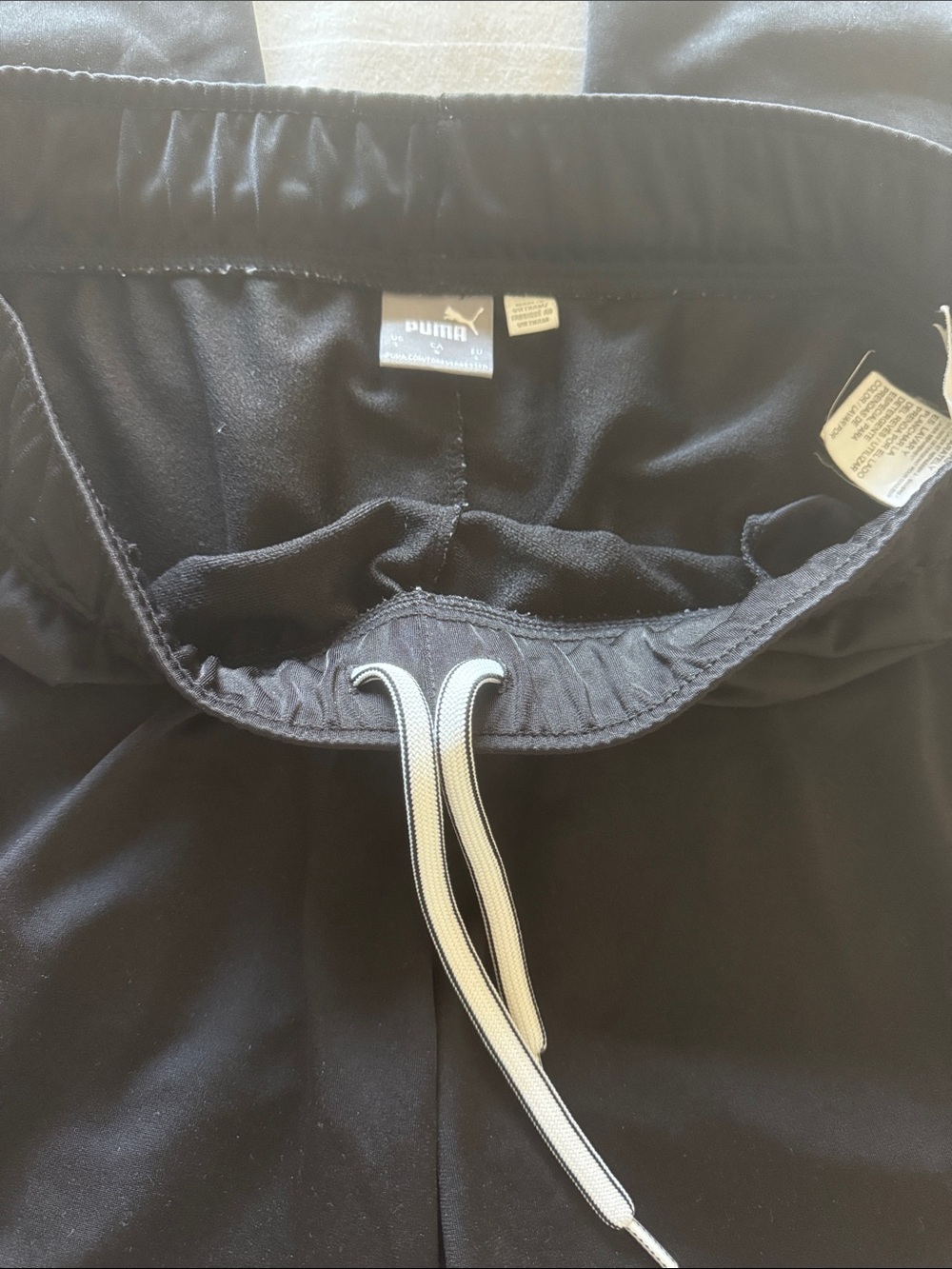 Puma Men’s Contrast 2.0 Pants Black with White Side Panels size L - Picture 10 of 12
